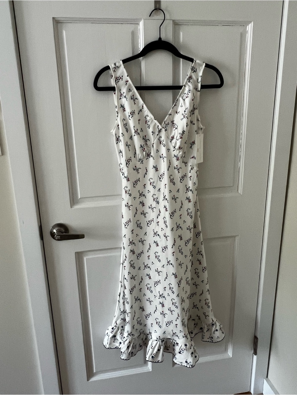 NWT Caroline Constas ruffled hem midi dress Size XS